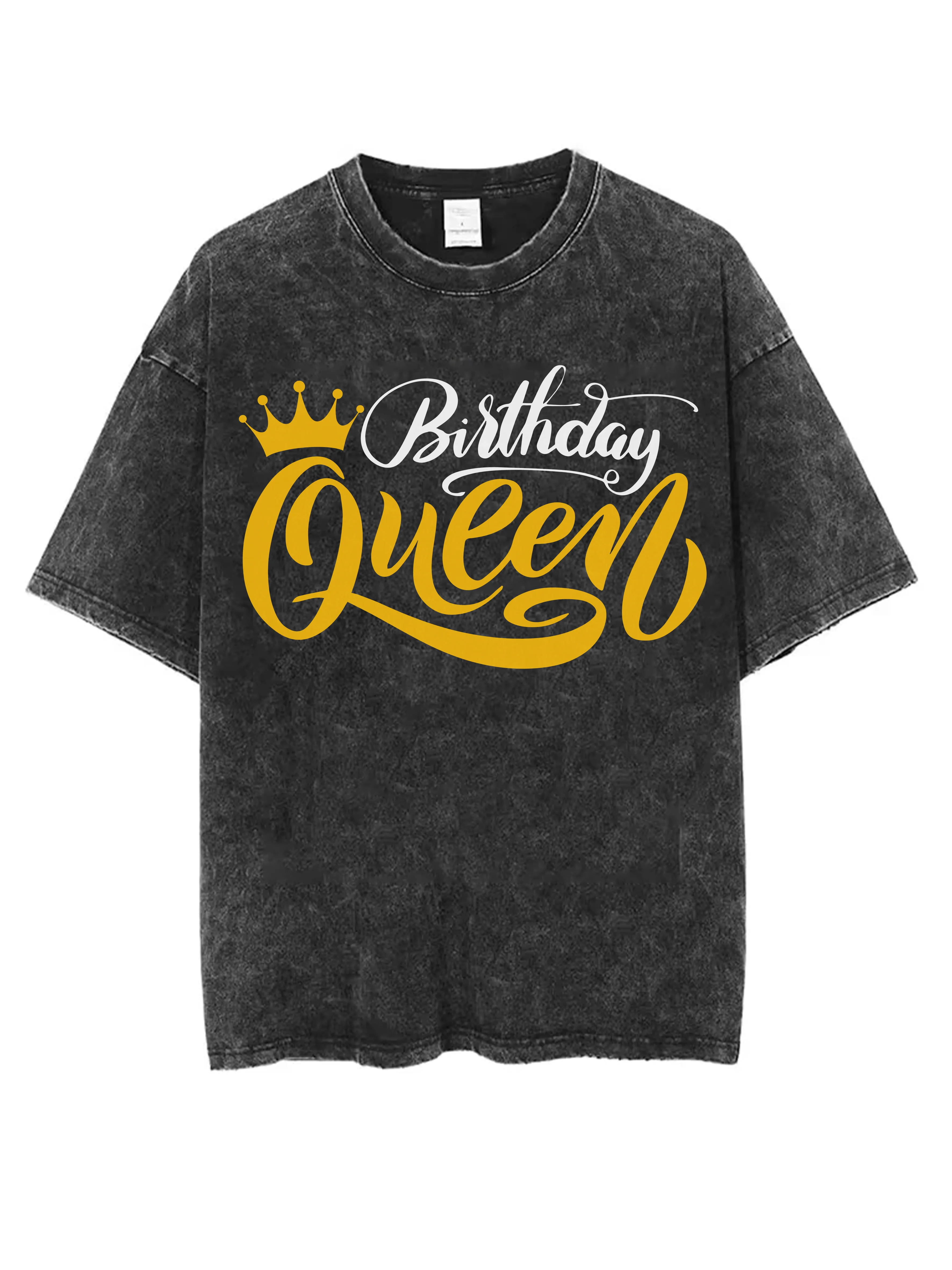 تي شيرت أسود مريح مغسول برقبة دائرية للنساء والرجال فضفاض مناسب برسومات الهالوين الأكثر مبيعًا طراز كاجوال شتوي