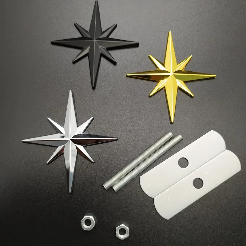 Guide Star North Polaris Car Auto 3D Metal Badge Emblem Decor Grille Badge Stickers Car Trunk Sticker Motorcycle Accessories