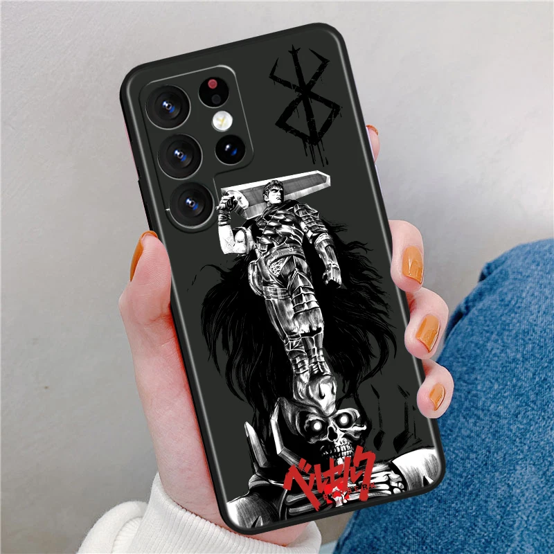 Berserk Comics Anime Voor Samsung S24 S23 S22 S21 S20 Fe S10e S10 S9 Ultra Plus Plus Zacht Siliconen Zwart Telefoonhoesje