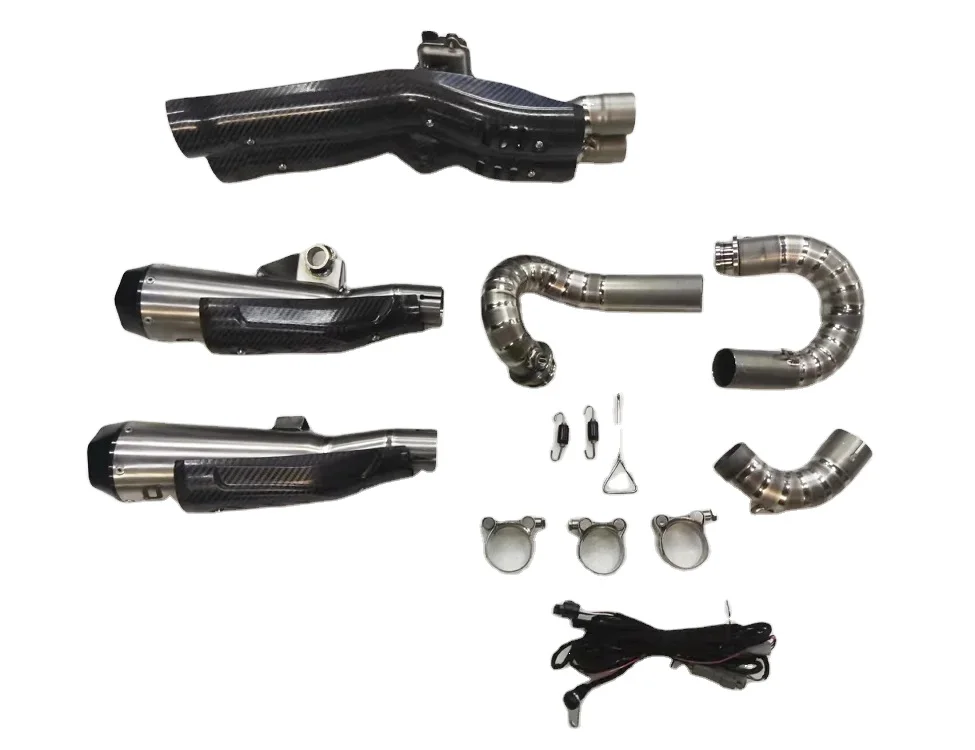 

FBVV Titanium Carbon Fibre Motorcycle Exhaust System Exhaust Muffler Exhaust Pipe for Triumph Scrambler 1200