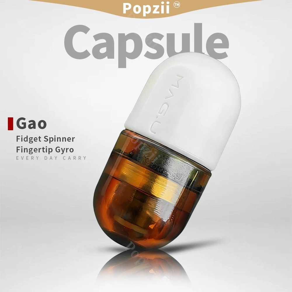 GAO STUDIO แคปซูลแม่เหล็กฟิดเจ็ตสปินเนอร์ ไจโรปลายนิ้ว ของเล่นคลายเครียดในออฟฟิศ ของเล่นฟิดเจ็ต