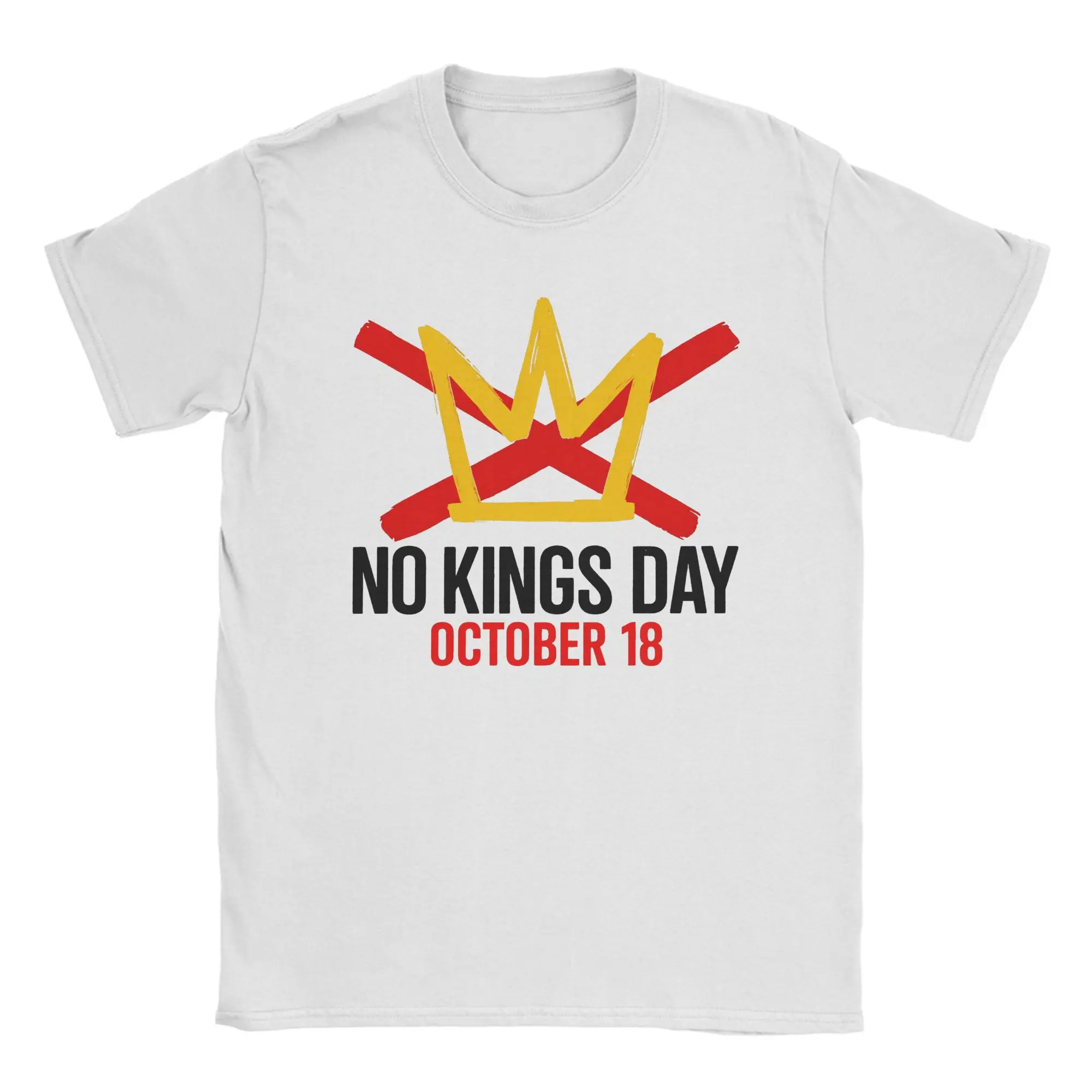

Футболка No-Kings, мужская хлопковая забавная футболка с круглым вырезом, футболки с короткими рукавами, одежда больших размеров