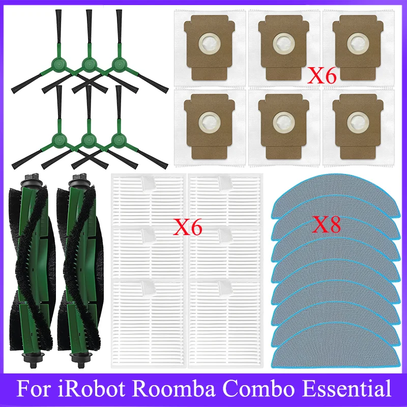 

Для iRobot Roomba 105 Roomba Combo Essential/2 Essential/Y0110/Y0112/Y0140, детали, основная боковая щетка, фильтр, аксессуары для швабры