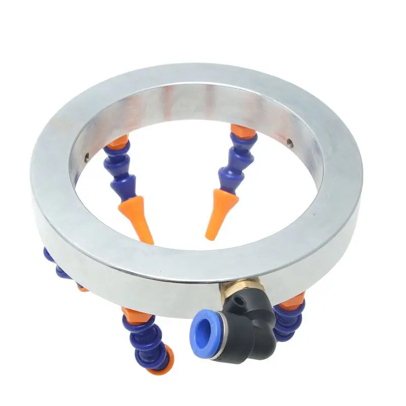 Adjustable Spindle Cooling Ring Mist Coolant Spray Tool Coolant Lubrication System With 6 Water Pipes For CNC Engraving Milling