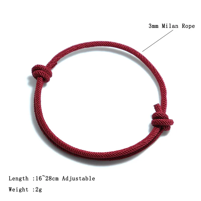 New Handmade Adjustable Rope Bracelet Men 4mm Thin String Relationship Braclet Gift For Him Lucky Thread Brazalete Pulseira image 4