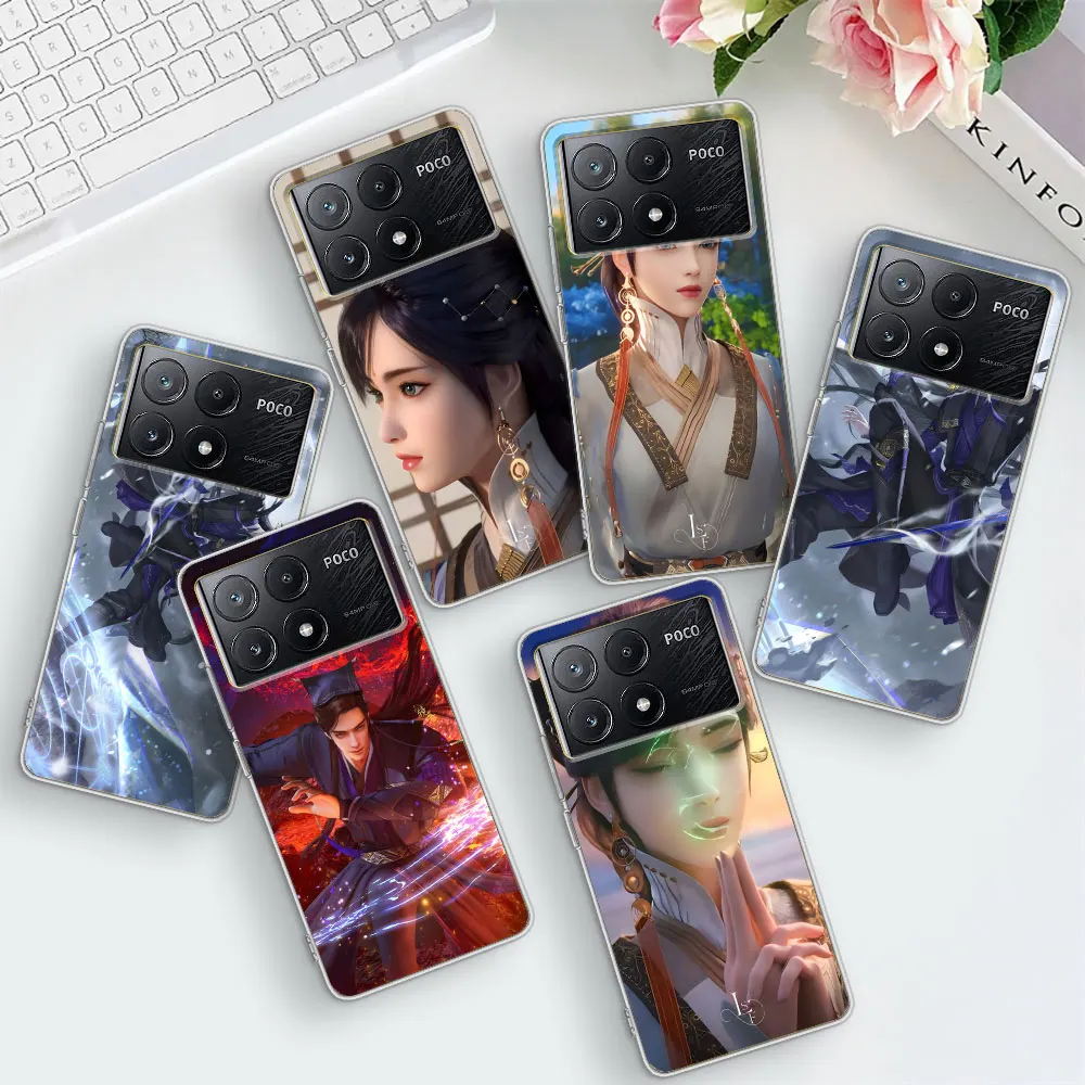 The Island of Siliang Case for Xiaomi Poco X6 X5 X3 NFC F5 M5s F4 F1 F3 M3 X4 GT M5 M4 F2 Pro TPU Soft Clear Phone Cover Coque