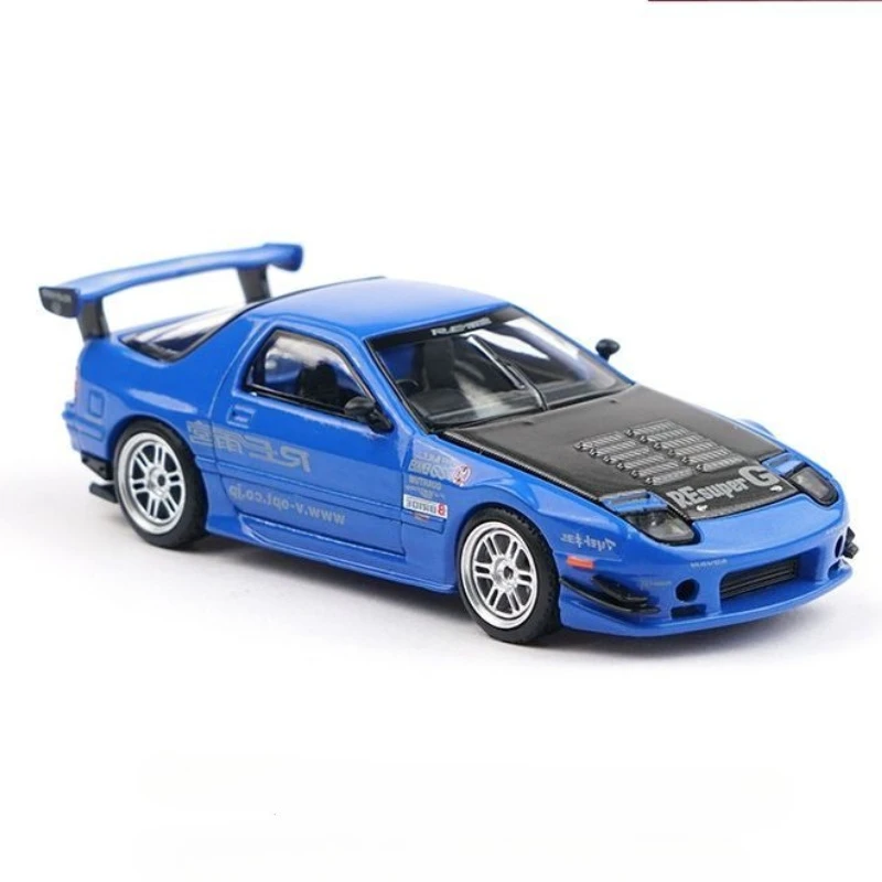 

XCARTOYS POPRACE 1/64 Alloy Model of Mazda RX7 FC3S with Amemiya Kit in Blue Supercar Racing Model Exquisite Gift for Boys