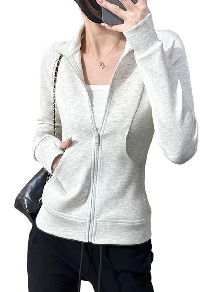 Ay Long Sve Felpa con cappuccio Jaet Abbigliamento sportivo da yoga da donna Top di piccole dimensioni Coreano Sle Primavera Autunno Nuovo arrivo Pendolari Sle