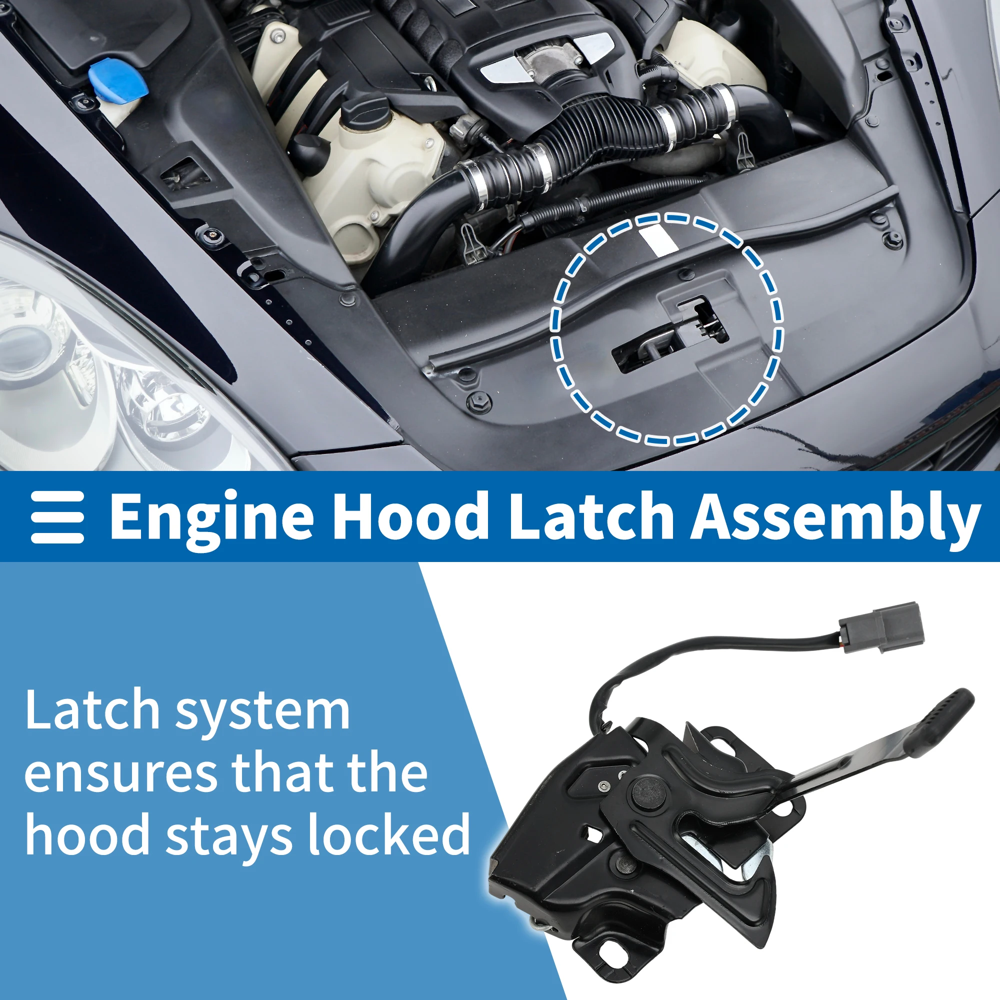Hood Latch Assembly for Acura RSX 2002-2006 Engine Hood Latch Lock Release No.74120S6M506 1 Pc
