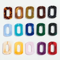 20pcs 20x30mm Mixed Color Acrylic Square Ring Link Chain Beads for Bracelet Necklace Making DIY Jewelry Accessories Wholesale