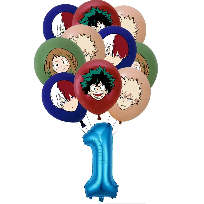 My Hero Academia Geburtstagsparty-Dekoration, Einweggeschirr, Tassenteller, Ballon-Hintergrund, Banner, Kinderbevorzugung, Babyparty-Zubehör – Detail 18