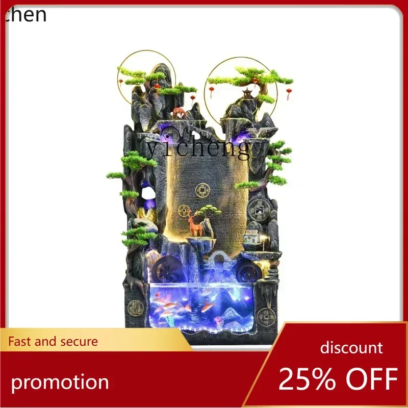 H29-  large rockery fountain circulating water and flowing water lucky feng shui wheel decorative ornament