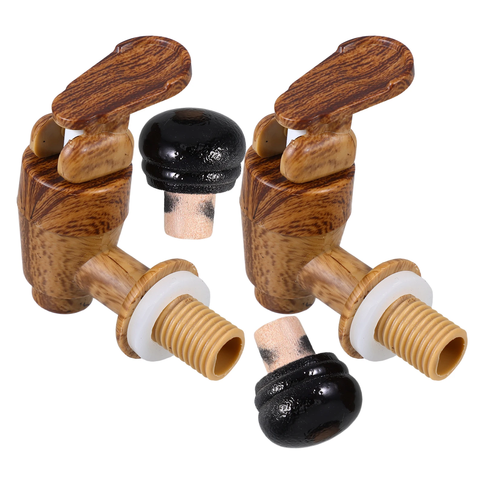 

2Sets Wine Bucket Plug and Faucet Replacement Kit Sealing Stopper Wine Barrel Spigot Accessory Beer Barrel Spigot