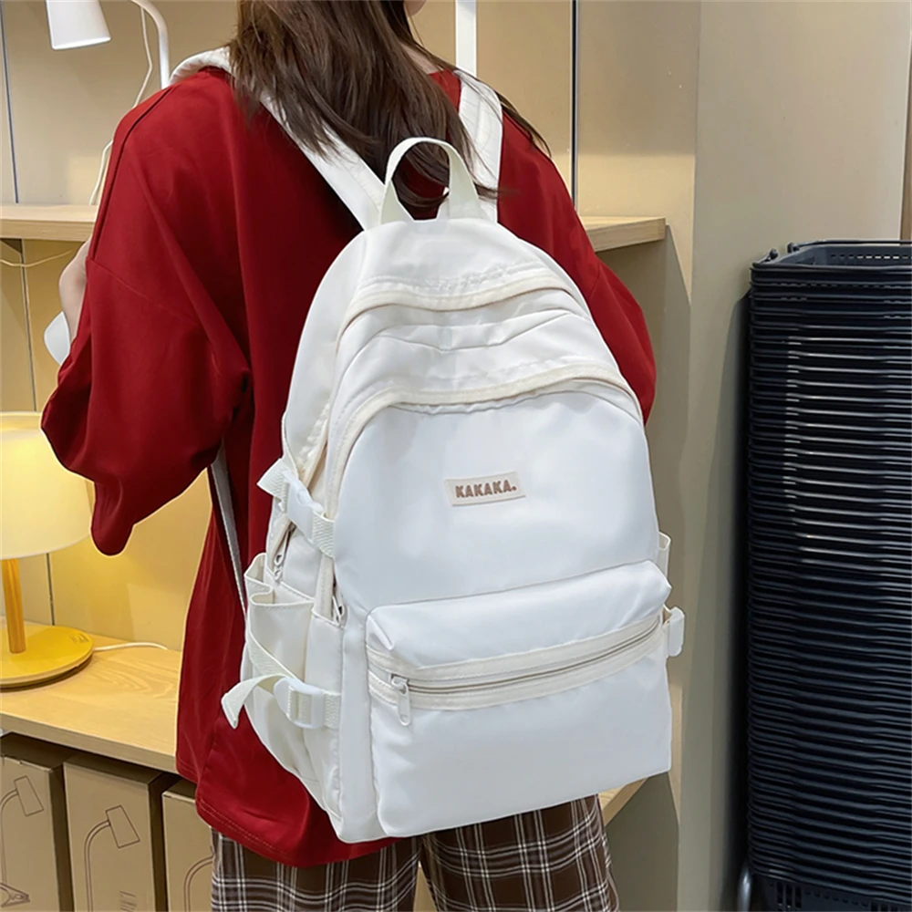 Mochila impermeable de nailon para mujer, bolso escolar de alta calidad, estilo coreano, para estudiantes universitarios, para ordenador portátil