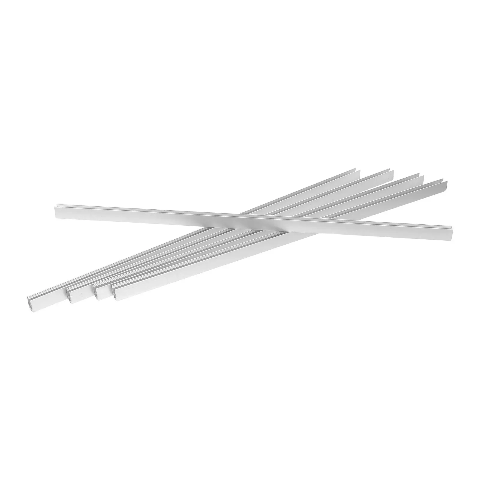 5Pcs LED Track U Shape Aluminum Channel for LED Strip Lights Heat Dissipation Recessed Mounting Profile for Home Commercial