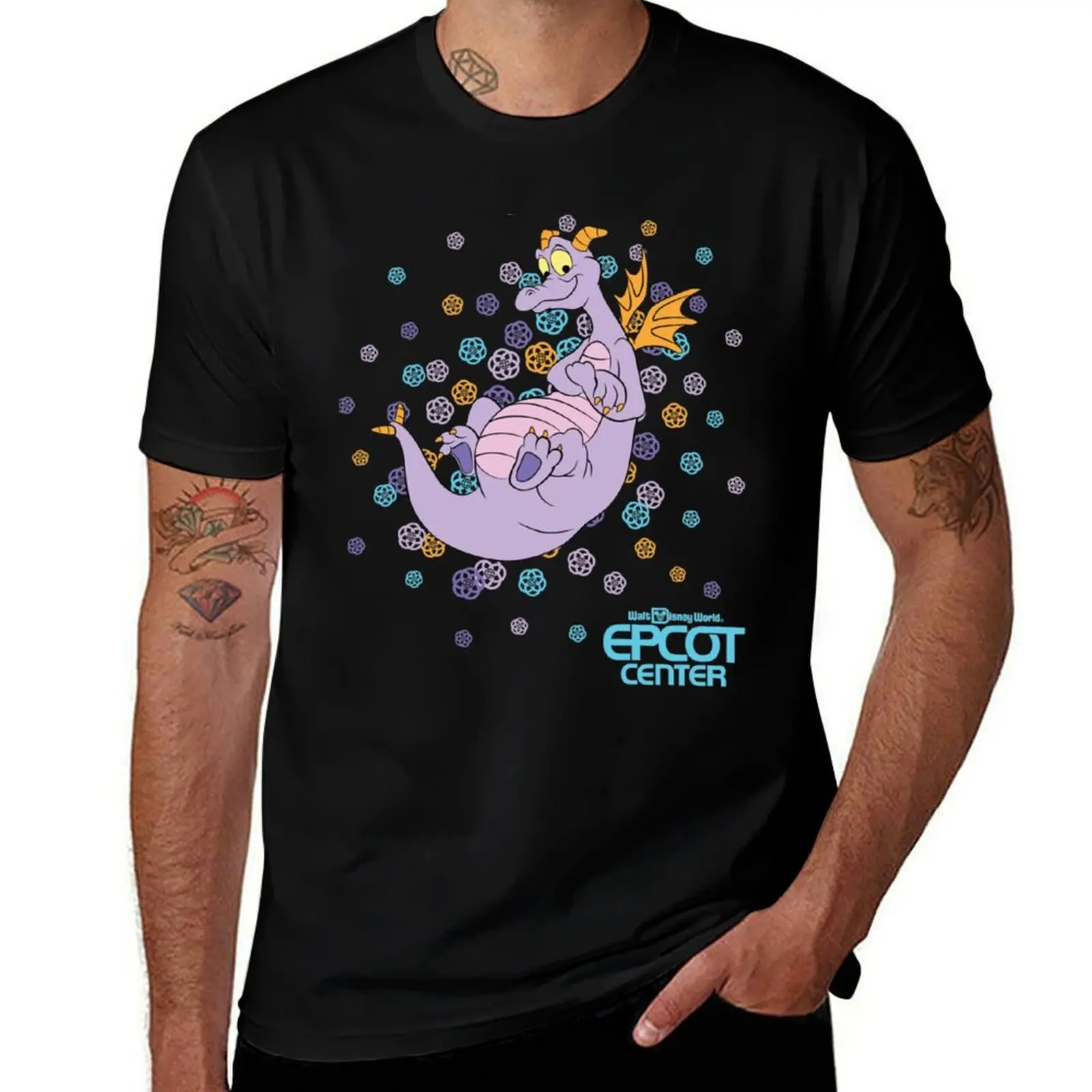 EPCOT CENTER Confetti Figment T-Shirt Sweat Absorbing Sports Tee Shirt T-Shirt
