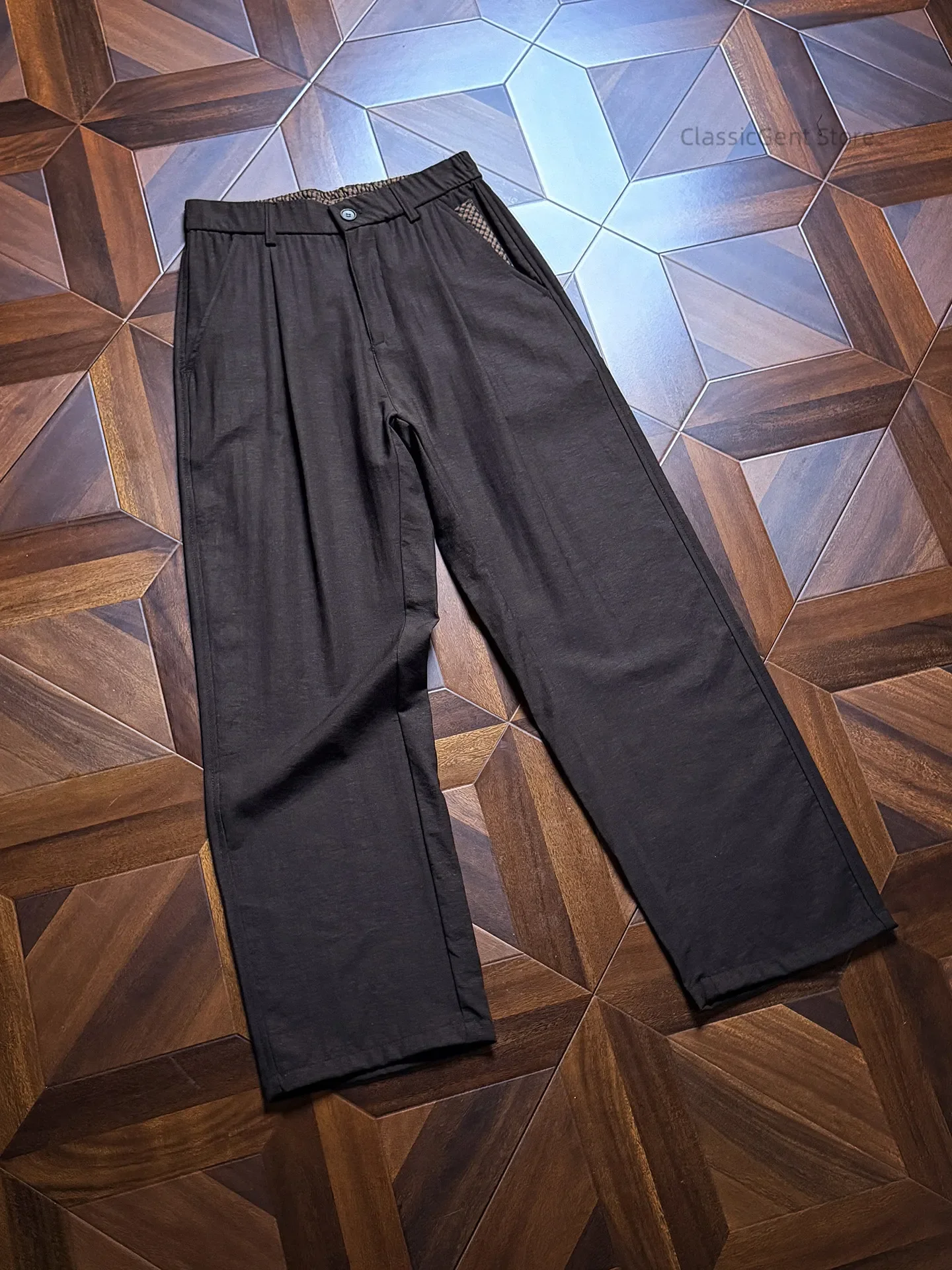 Lyocell linen ice-cool body, retro charm 6.3OZ light loose casual pants