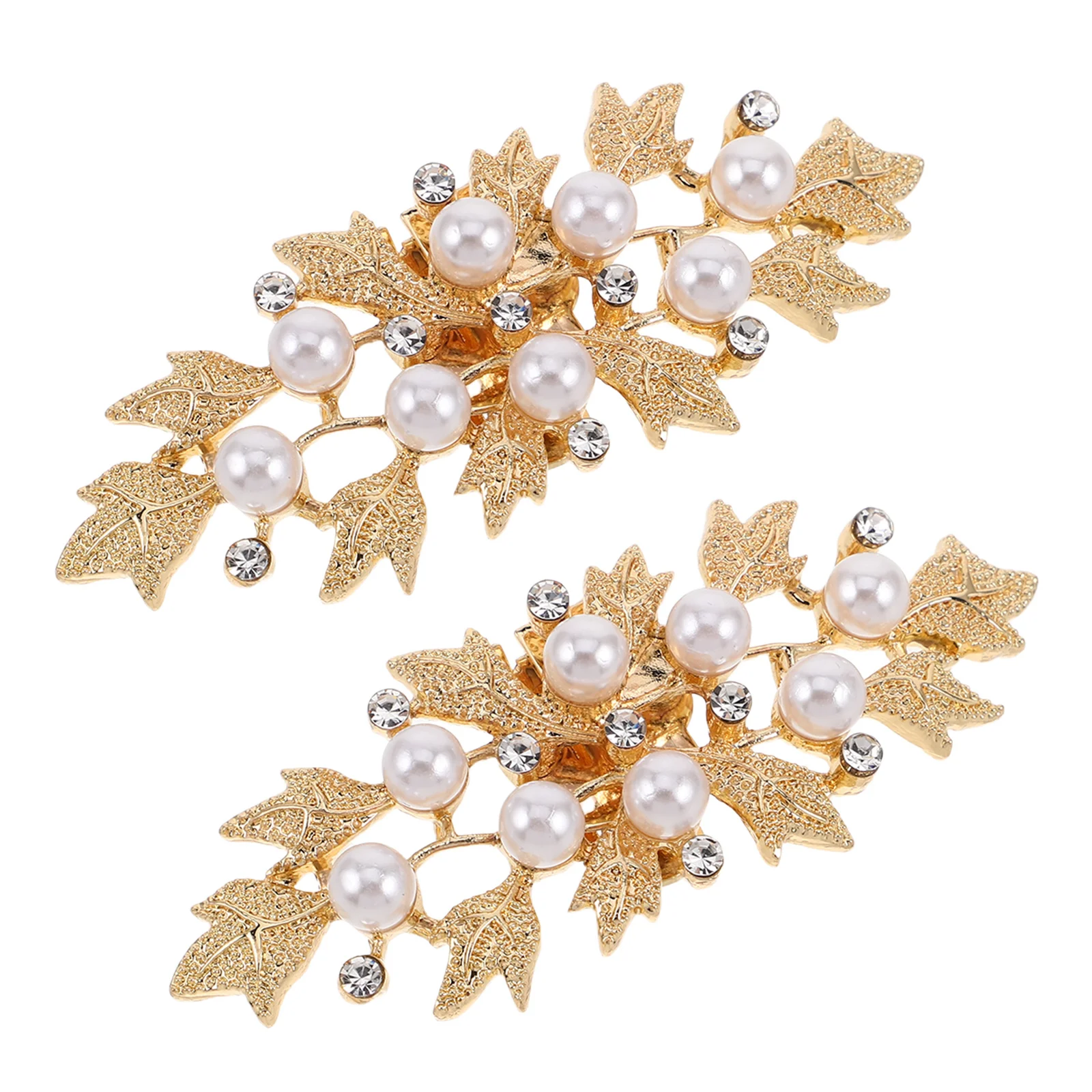 

2pcs Shoe Flower Clips Detachable Rhinestone Floral Buckle For High Heels Wedding Party Bridal Charm Accessories