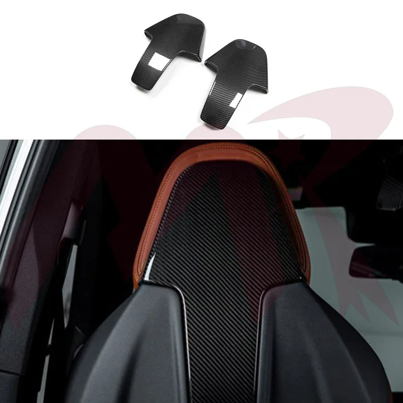 For BMW M3 G80 M4 G82 G83 M8 F91 F92 F93 X3M F97 X4M F98 Dry Carbon Fiber Seat Back Headrest Cover Interior Body Kit