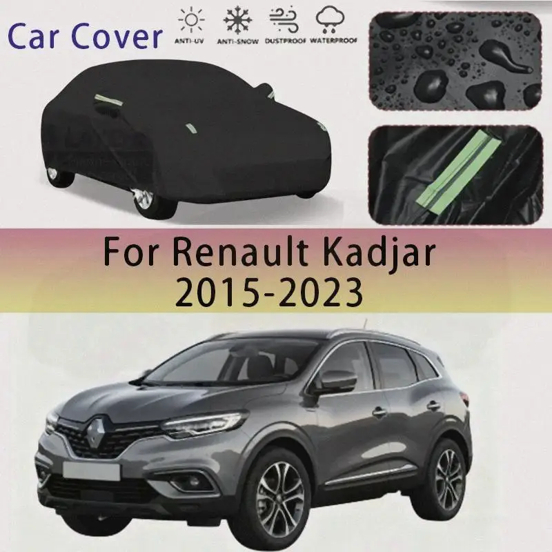 

Для Renault Kadjar 2015 2023, уличный защитный снежный чехол, солнцезащитный козырек, водонепроницаемый, пылезащитный, внешние аксессуары, автомобильные чехлы