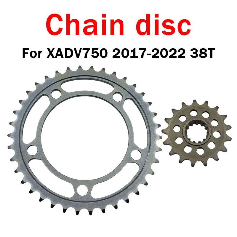 

Motorcycle Sprocket Kit 38T For Honda XADV750 XADV 750 2017-2022 Front Rear Sprocket Set High Strength Alloy Steel