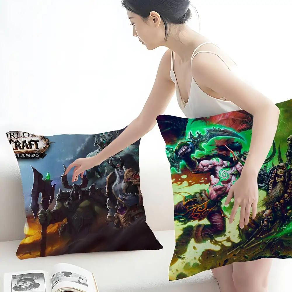 World Games W-Warcrafts Vintage Pillow Cover for Bedroom Room and Living Room Sofa Decorative Cushion Cover