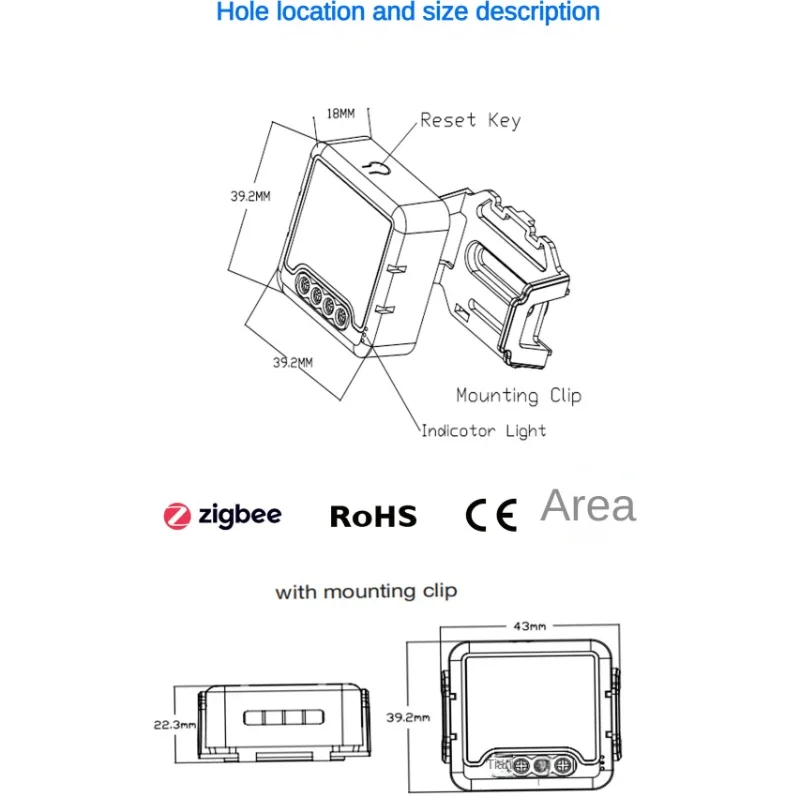 Zigbee switch 1/2/3 curtain switch module, zero fire intelligent  graffiti intelligent switch