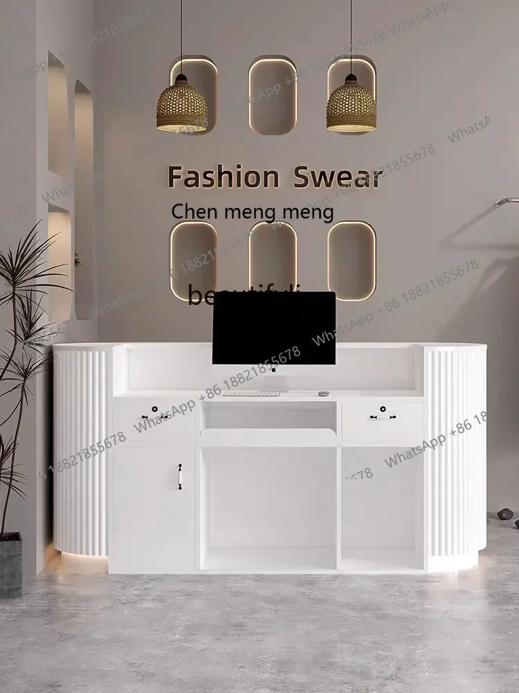 X  Beauty salon Bar checkout page Simple modern clothing store Women's clothing store Small counter, reception desk