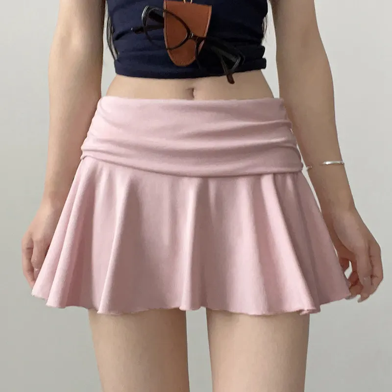 Simple and Fashionable Yellow Versatile Sports Tennis Skirt Women's Summer 2026 New High-waisted and Thin Pleated Short Skirt