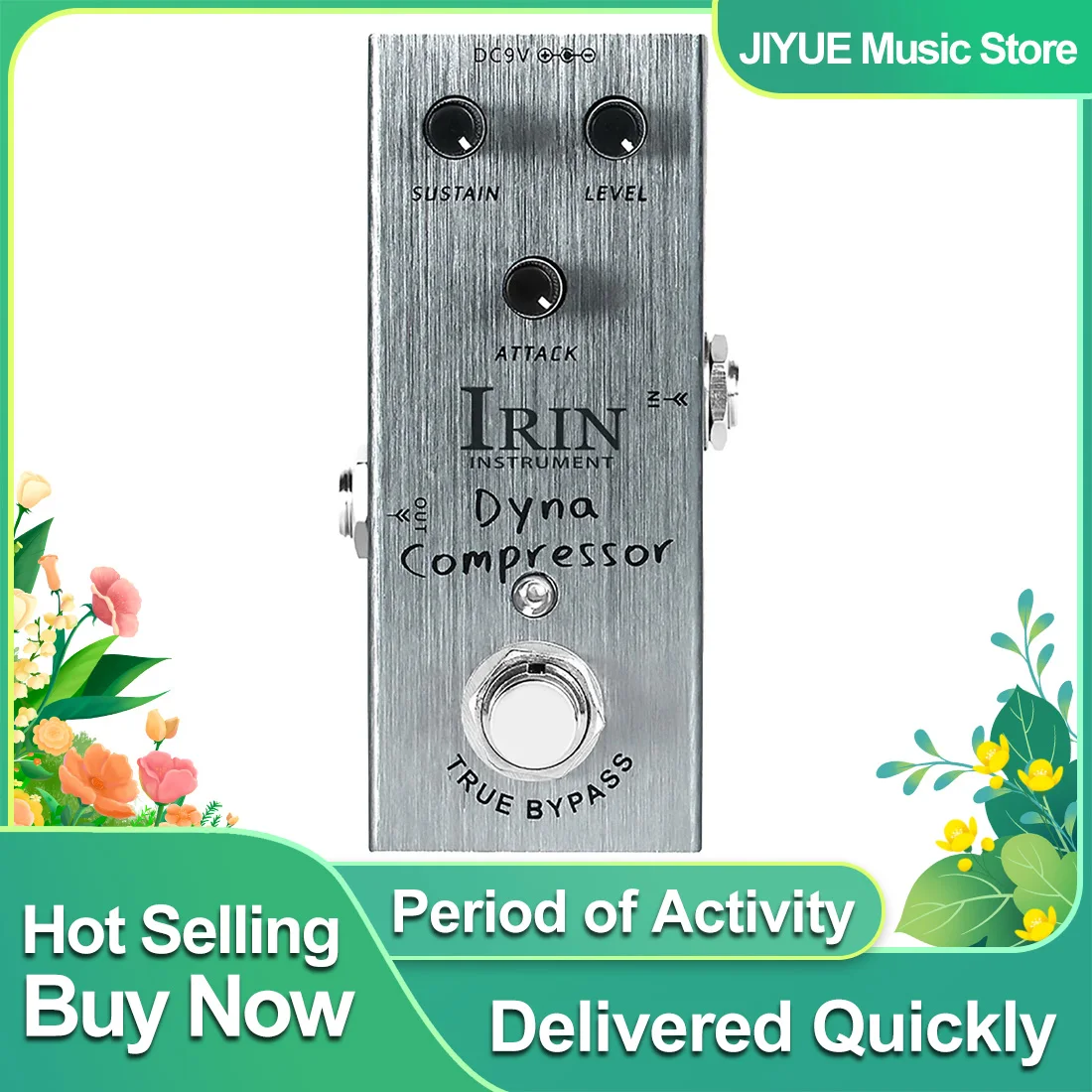 IRIN AN-06 Dyna Compressor Electric Guitar Effect Pedal Compression Classic Rose Line Effects True Bypass Pedal Guitarra Parts