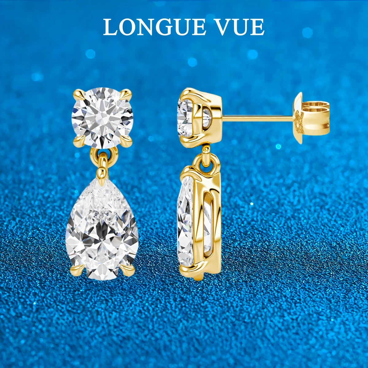 

100% Real Moissanite Dangling Earrings For Women Lab Diamond Eardrop 925 Sterling Silver Jewelry Girl Valentine's Day Gift