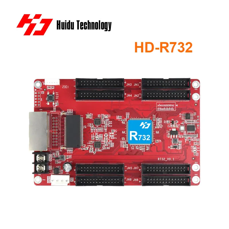 Kartu Penerima LED HD Huidu R708 R712 R716 R732 R500S Digunakan untuk Layar LED dengan Piksel Halus