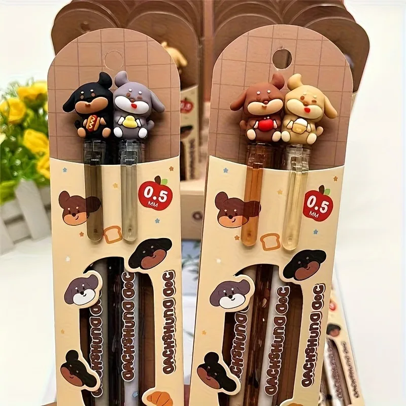 

Набор из 4 милых ручек в форме таксы, креативный дизайн, высококачественные, для офиса, снятия стресса, элитный дизайн