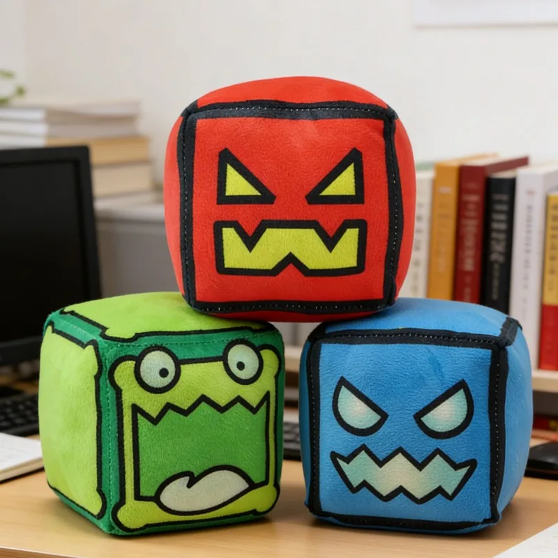 Geometryy Kawaii Throw Pillow Cute Stuffed Cushion Soft Sleep Neck Pillow Chair Back Cushion Anime Gaming Accessory Home Decor
