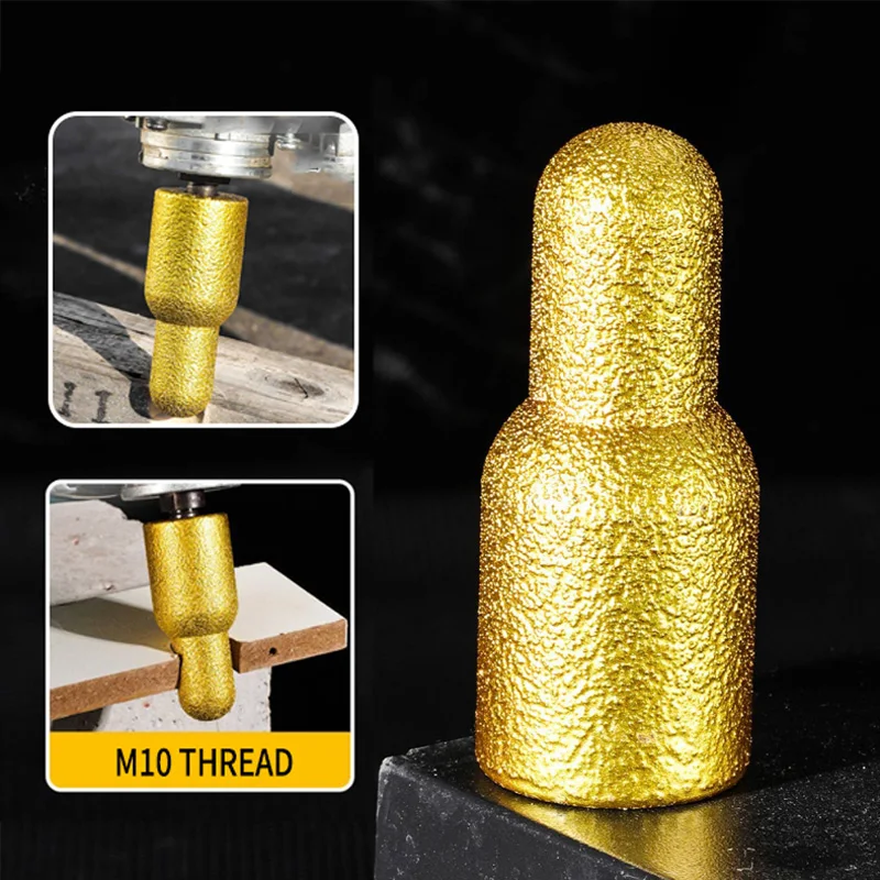 

M10 Алмазная пайка, подводный шлифовальный круг, фреза для пальцев, обрезка, абразивная круглая головка, счетчик кварцевых камней