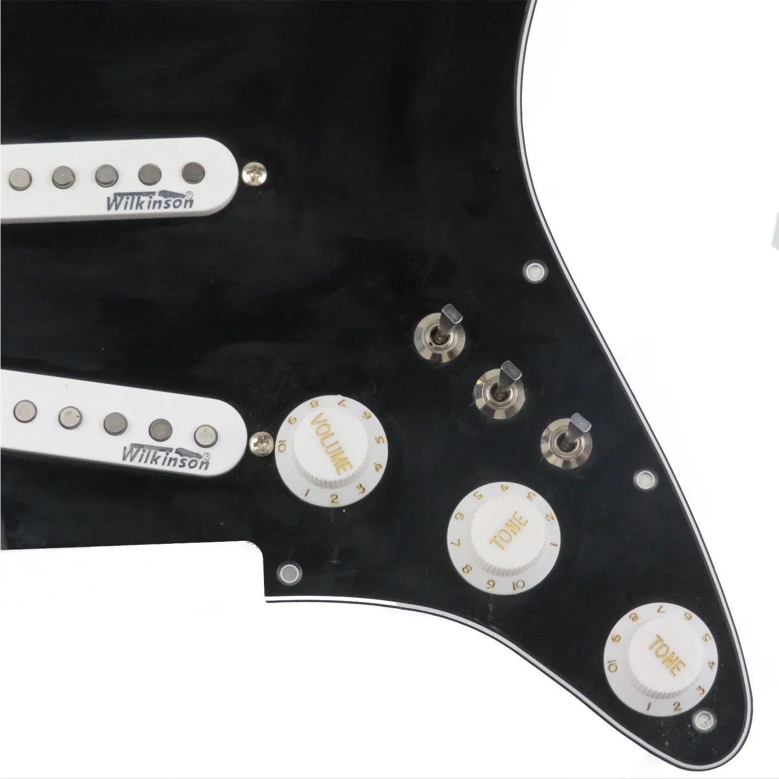 Wilkinson SSS Ainico 5 Single Coil Pickups Set - 7-Way Type Fully Loaded Prewired Pickguard for Guitar