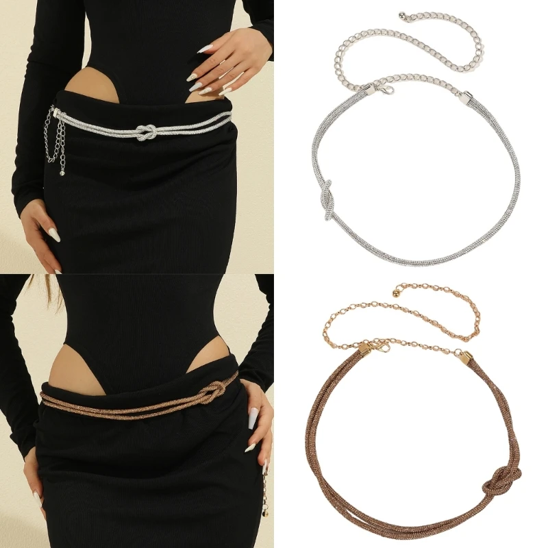 

Blingbling Waist Belt Chain Party Costume Stylish Rhinestones Cowboy Jewelry for Jeans Body Jewelry for Women Hot Girls