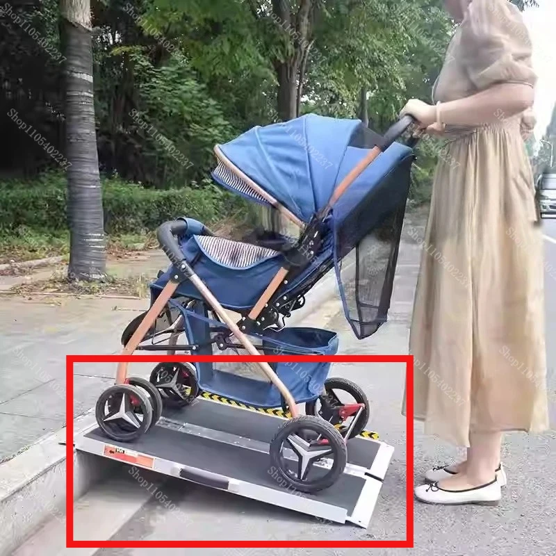 Portable Folding Aluminum Alloy Wheelchair Ramp Non Slip Mobile Staircase Accessible