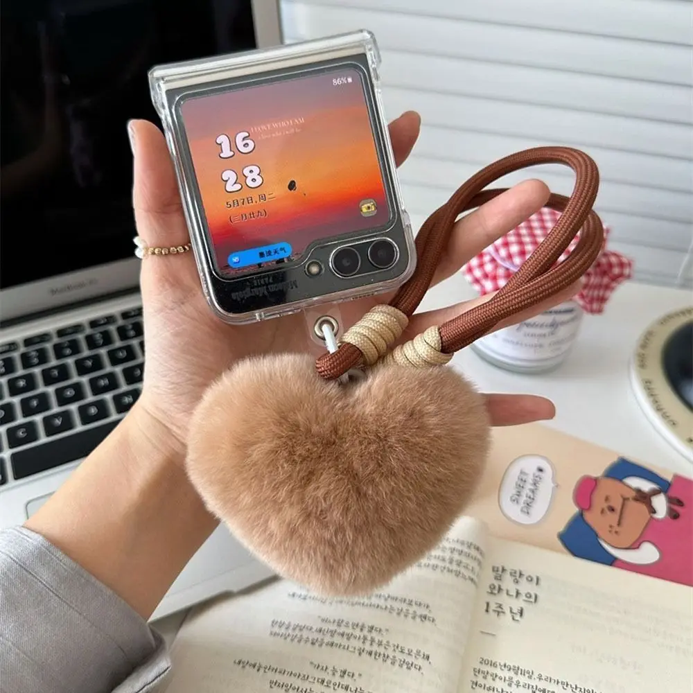 

Phone Pendant Soft Heart Charm Keychain Bag Pendant Plush Toy Plush Toy Fashion Cute Car Key Ring Auto part