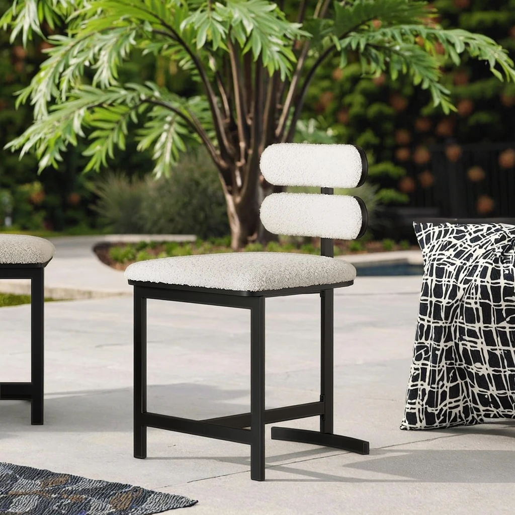 

*qz Velvet Dining Chairs with Metal Legs, Tufted Upholstery, Modern Luxury Restaurant Furniture Set for bar Use