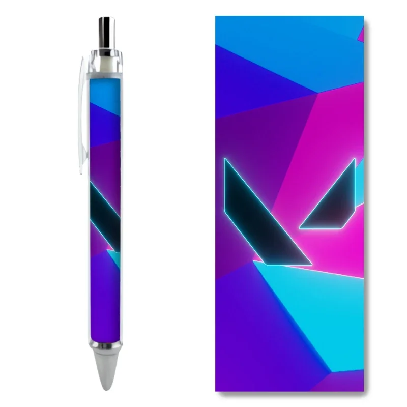 2/4PCS VALORANT Popular Game 2D Peripheral Game Logo Customized Stationery Press Gel Pen School Supplies Aesthetic Stationery