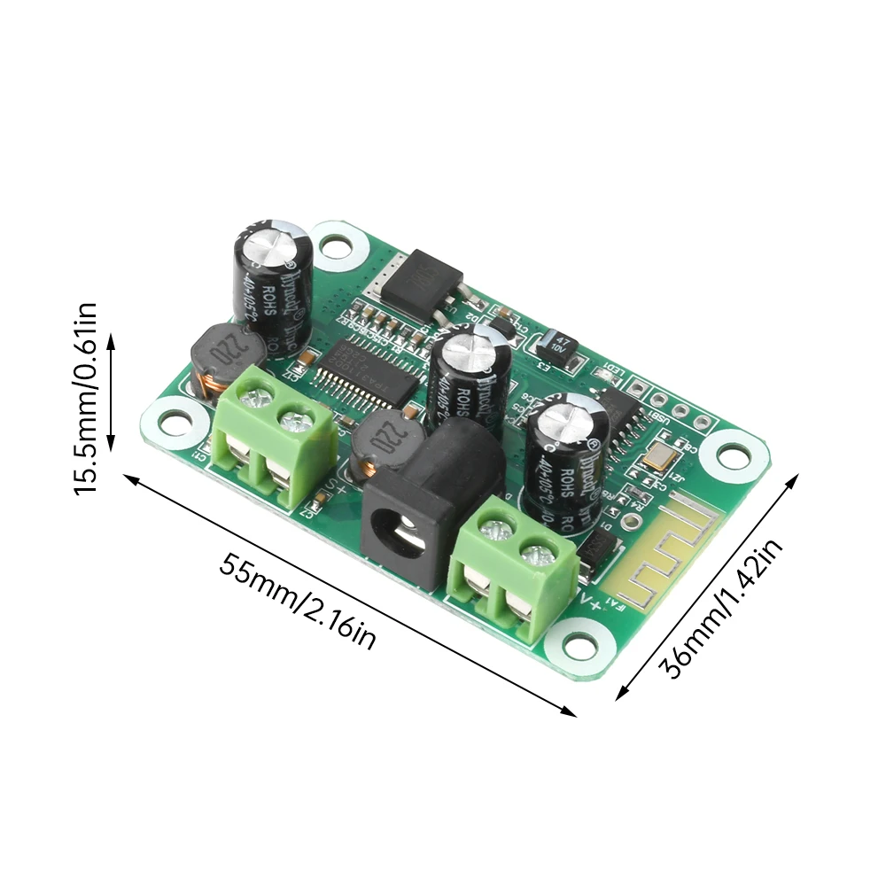 DC 9-25V TPA3110 BT 5.4 Amplifier Board Single Channel 30W Supports TWS Dual Stereo TPA3110-PBTL Power Amplifier Board