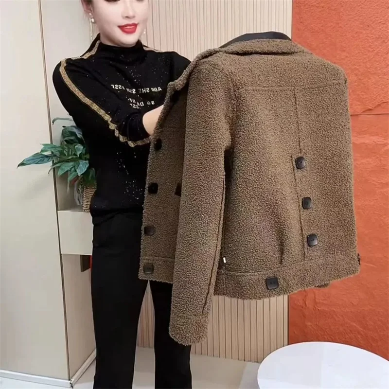 Vrouwelijke grote maat 4XL leren jas Koreaanse vrouwen patchwork dubbelzijdig dragen kunstleer jas winter voeg fluwelen PU-jas toe