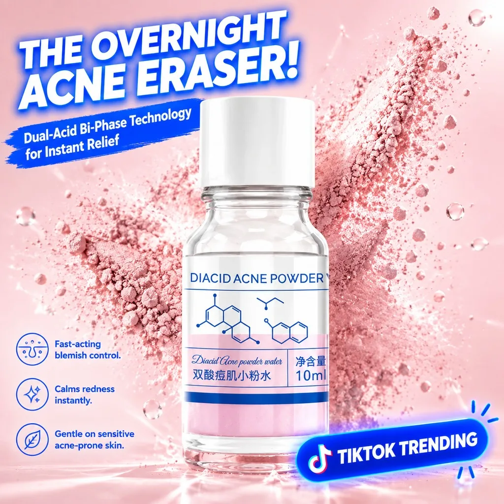10ml Pink Salicylic Acid Concentrated Acne Essence Lactic Acid Calamine Double Acid Dual Care Face Serum Anti Acne Blemish Care