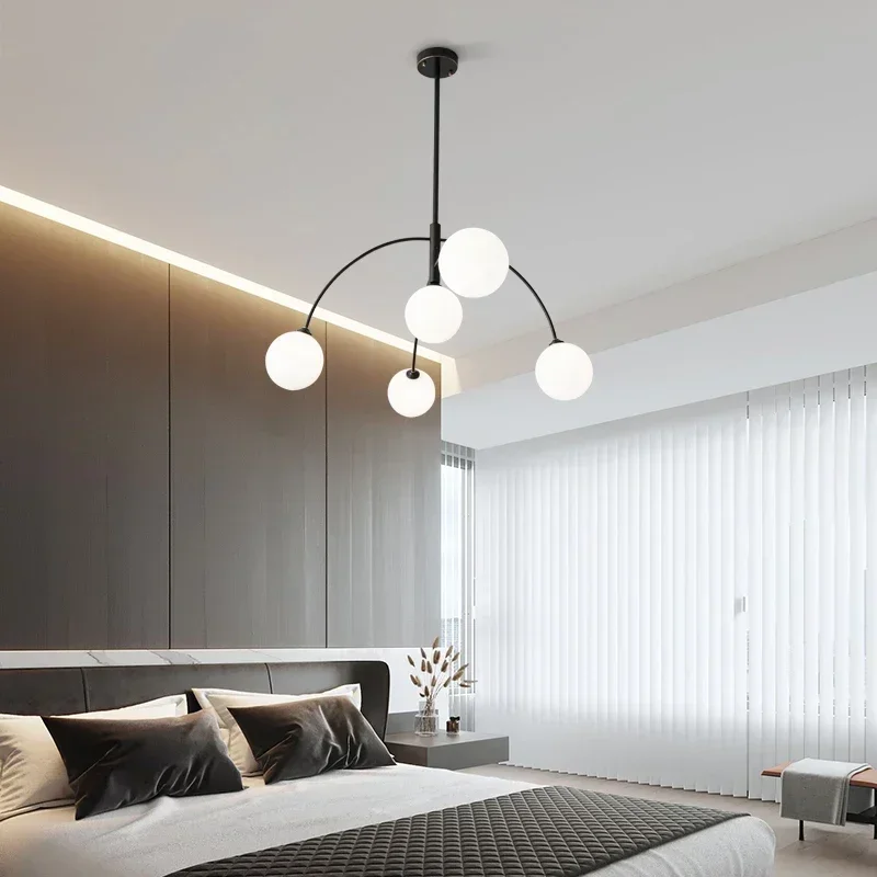 Anel criativo bola led pingente de luz minimalismo nordic sala jantar sala estar quarto pendurado lâmpada moderna decoração casa lustre