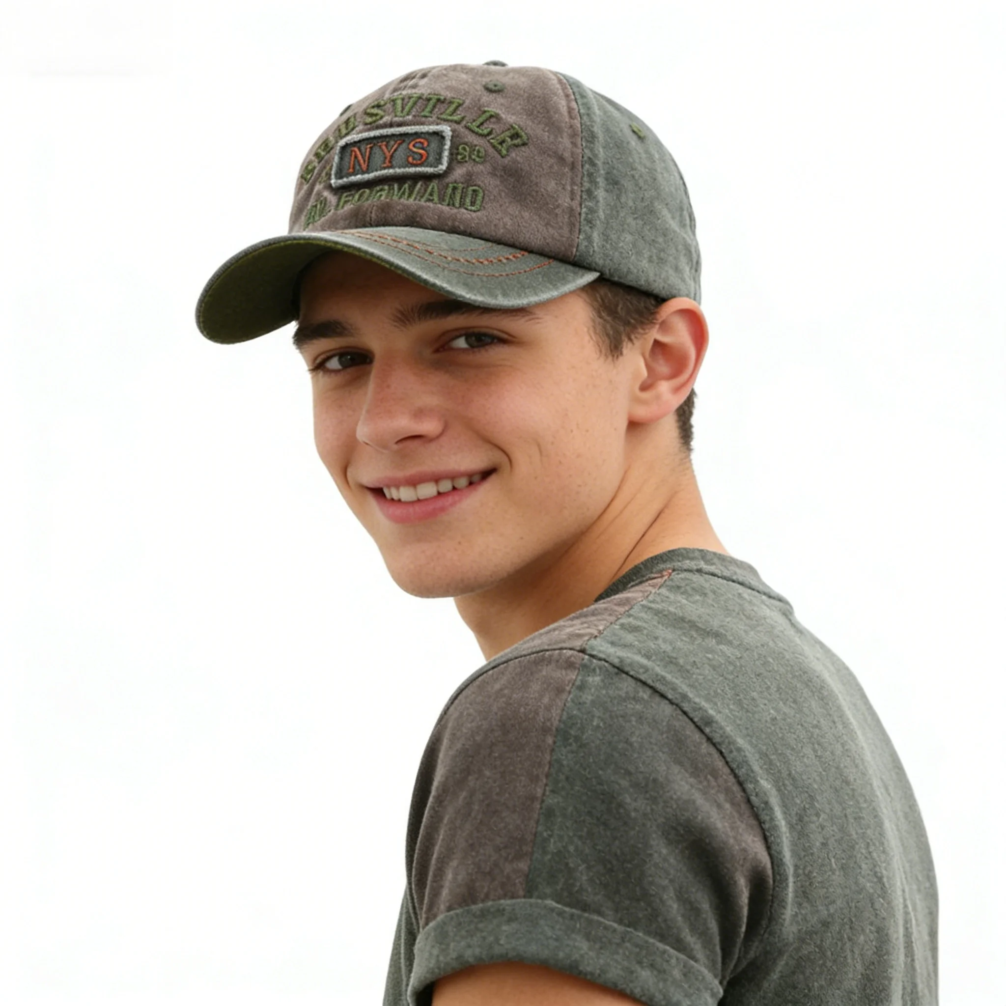 Retro Streetwear Washed Distressed Baseball Cap Unisex Embroidered Adjustable Cotton Hat Daily Outdoor Hiking Travel
