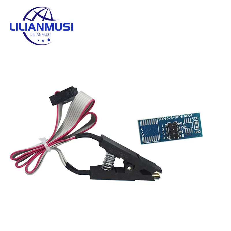 Original CH341A 24 25 Series EEPROM Flash BIOS USB Programmer Module + SOIC8 SOP8 Test Clip For EEPROM 93CXX / 25CXX / 24CXX