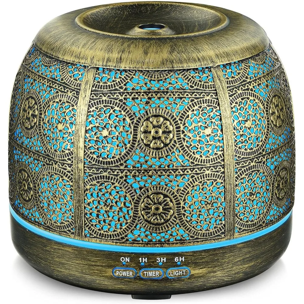 

500ml Ultrasonic Aromatherapy Diffuser with Timer Mist and Color Mood Light