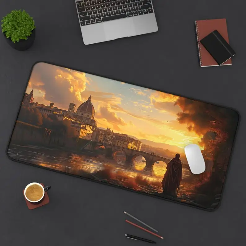 

Castle Art Mouse Pad XXL, Non-slip Waterproof City Gaming Mouse Pad, Office Desktop Decoration, Suitable for Work and Gaming