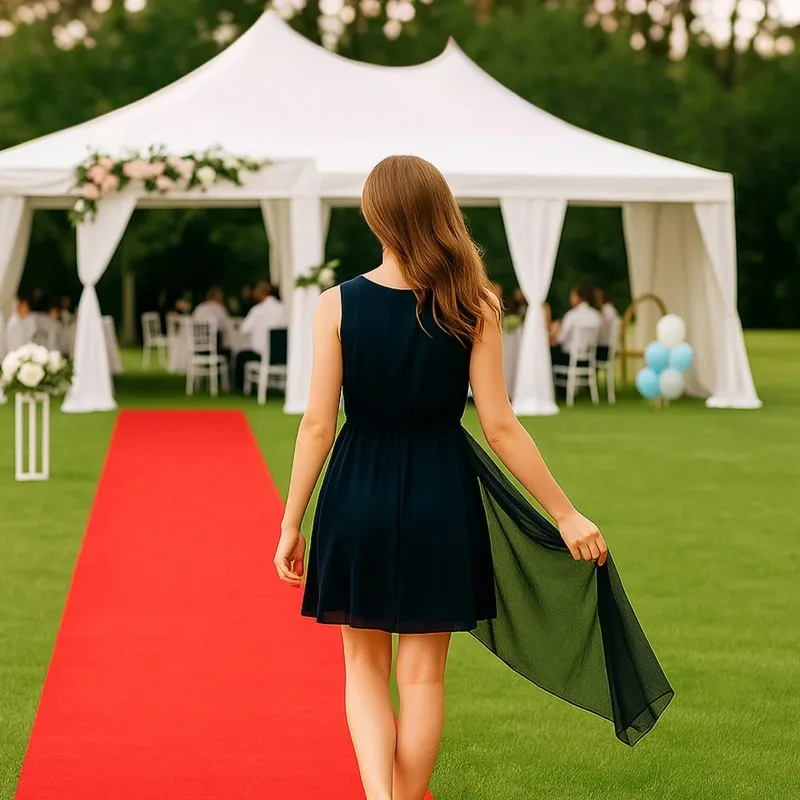 Red Carpet Wedding Carpet Runway, Red Aisle Runway, Portable, Used for Indoor and Outdoor Banquet Hall Decoration view 3